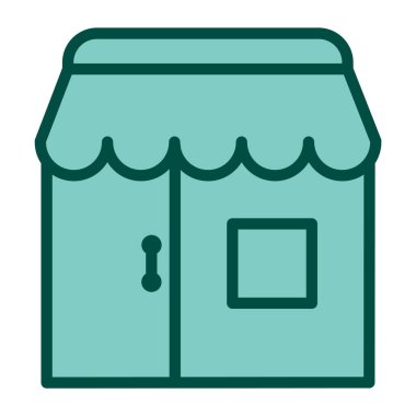 Dükkan Simgesi Moda Biçiminde İzole Arkaplan 