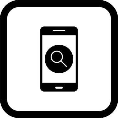 Mobil Uygulama Simgesini Moda Biçimli İzole Arkaplanda Ara 