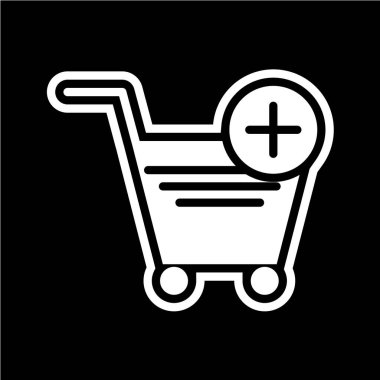 Alışveriş arabası simgesi, vektör illüstrasyonu