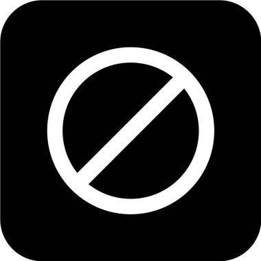 Yasaklama vektör illüstrasyonu, basit simge