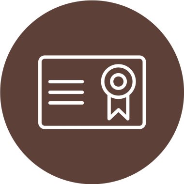 Sertifika ikonu vektör illüstrasyonu