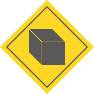 Moda Biçimli Küp Simgesi İzole Arkaplan      