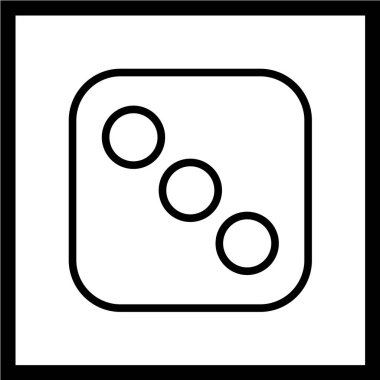 noktalı kare vektör illüstrasyonu, basit simge