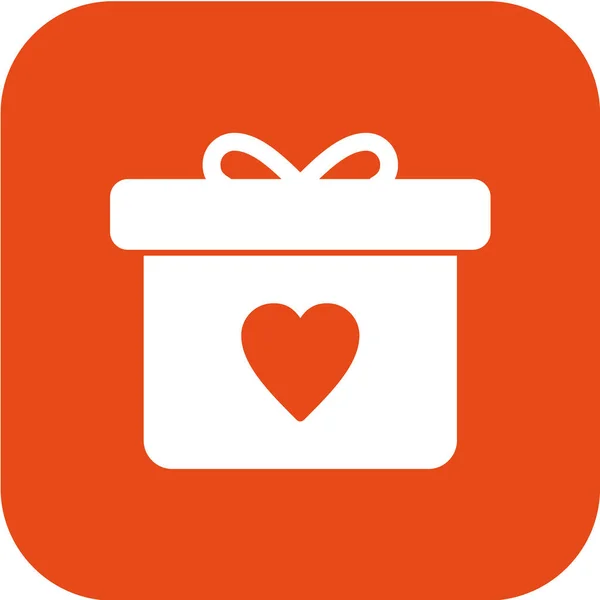 Gift Box Heart Shape — Stock Vector