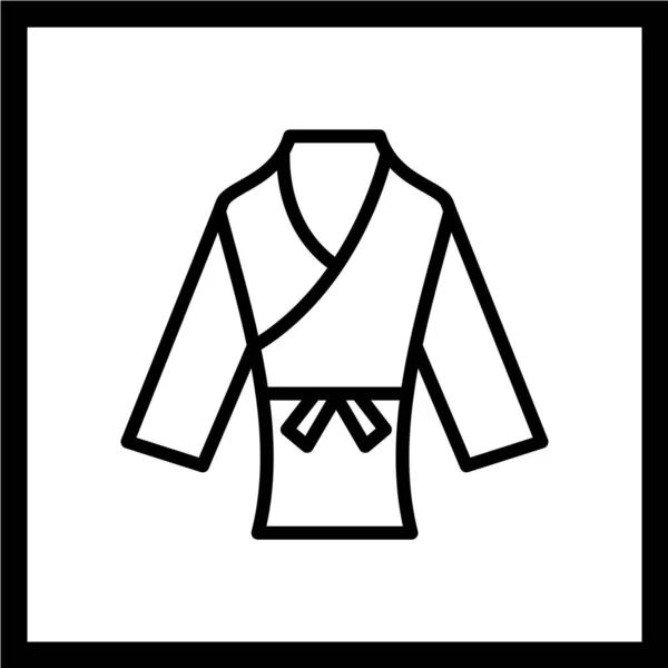 Minimalistyczny Wektor Ilustracji Noszenia Kimono — Wektor stockowy