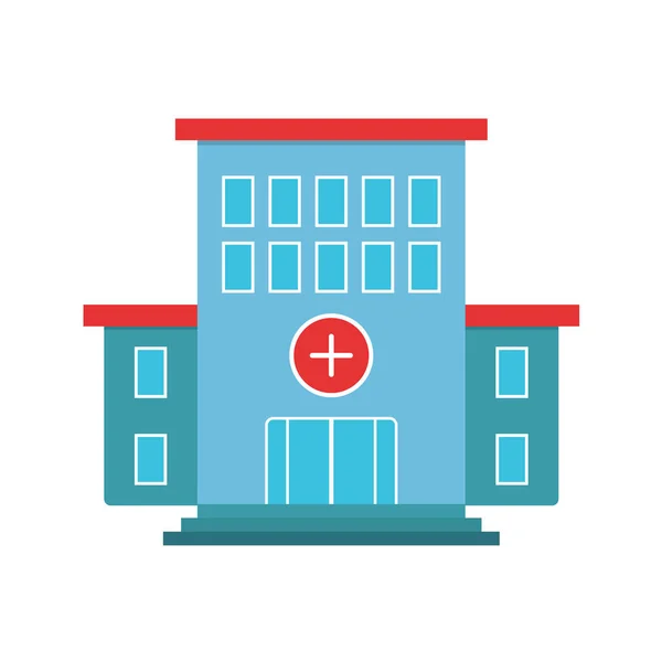 Ilustración Vectorial Edificios Hospitalarios Duerme — Vector de stock