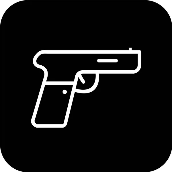 Περίστροφο Όπλο Όπλο Εικονίδιο Διανυσματική Απεικόνιση — Διανυσματικό Αρχείο