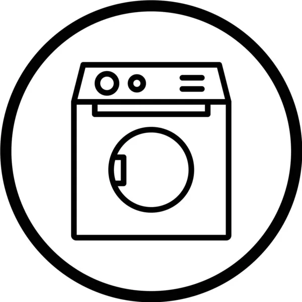 Vector Illustration Simple Icon Washing Machine — Stock Vector