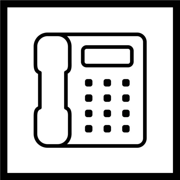 Illustrazione Vettoriale Del Telefono Icona Semplice — Vettoriale Stock