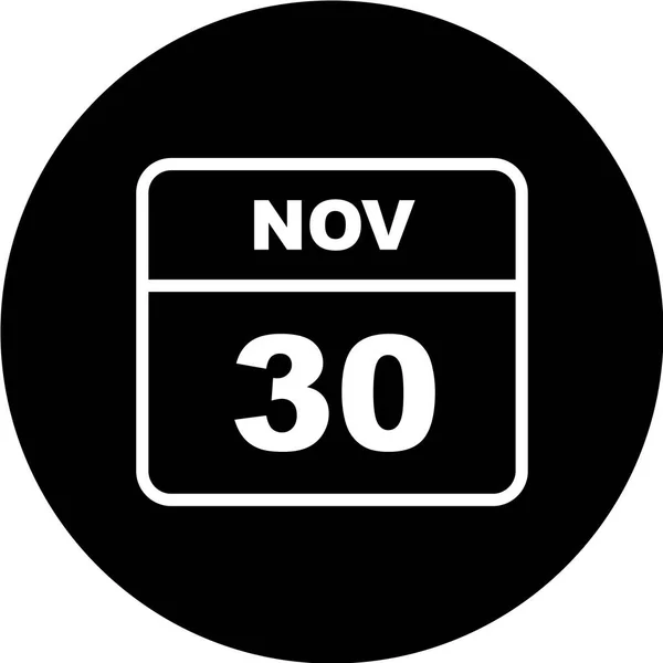 Calendário Com Data Novembro — Vetor de Stock