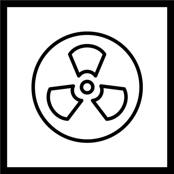 Icono Vector Símbolo Radiación — Vector de stock
