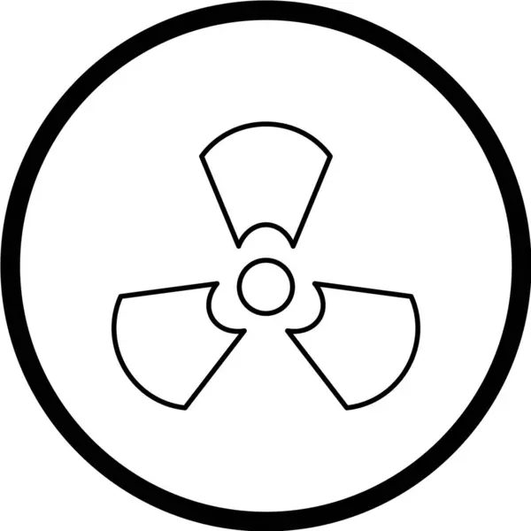 Illustrazione Vettoriale Icona Ventilatore Nucleare — Vettoriale Stock