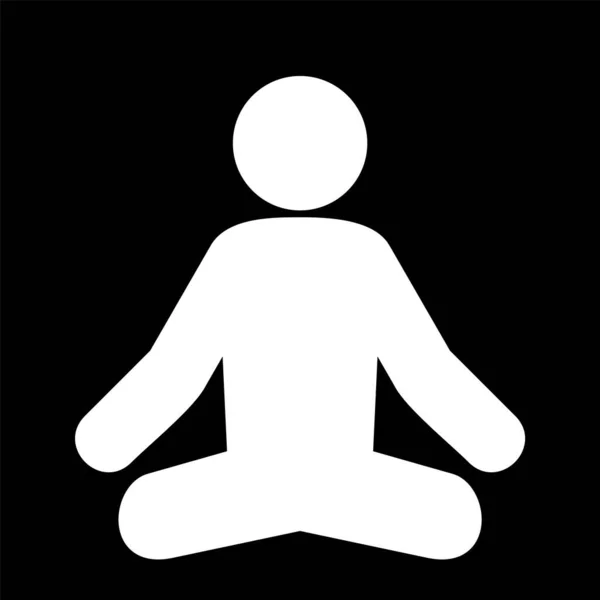 Yoga Ikon Trendy Stil Isoleret Baggrund – Stock-vektor
