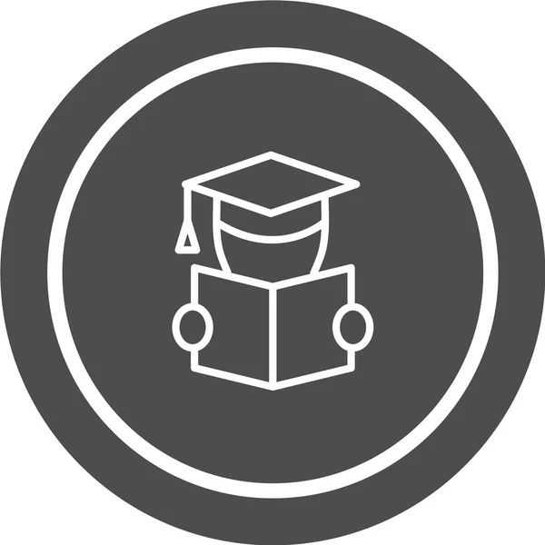 Chapeau Académique Vecteur Icône — Image vectorielle