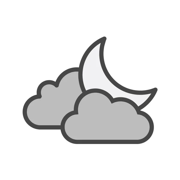 Хмарна Іконка Векторна Ілюстрація — стоковий вектор