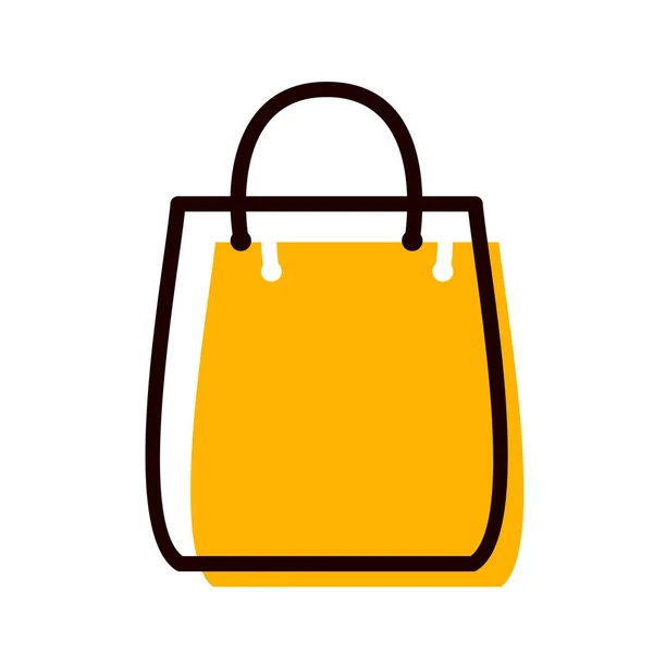 Shopping Bag Ikon Trendig Stil Isolerad Bakgrund — Stock vektor