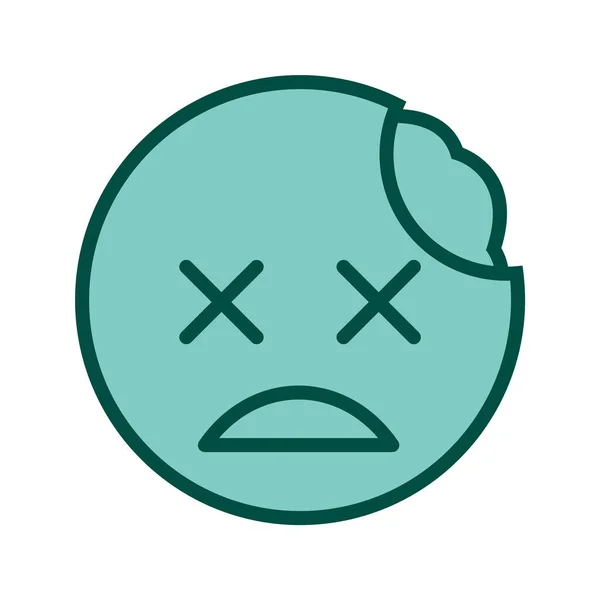 Zombie Emoji Ikone Trendigen Stil Isolierter Hintergrund — Stockvektor