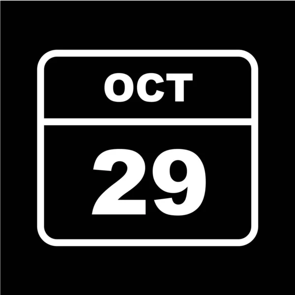 Ημερολόγιο Ημερομηνία Οκτώβριος — Διανυσματικό Αρχείο