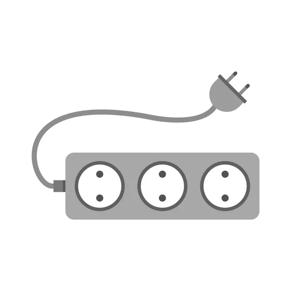 Icono Cable Extensión Fondo Aislado Estilo Moderno — Archivo Imágenes Vectoriales