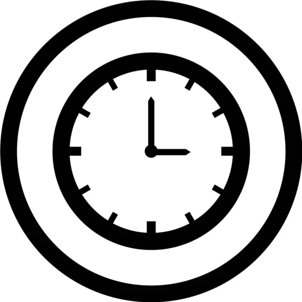 Reloj Icono Vector Ilustración — Archivo Imágenes Vectoriales