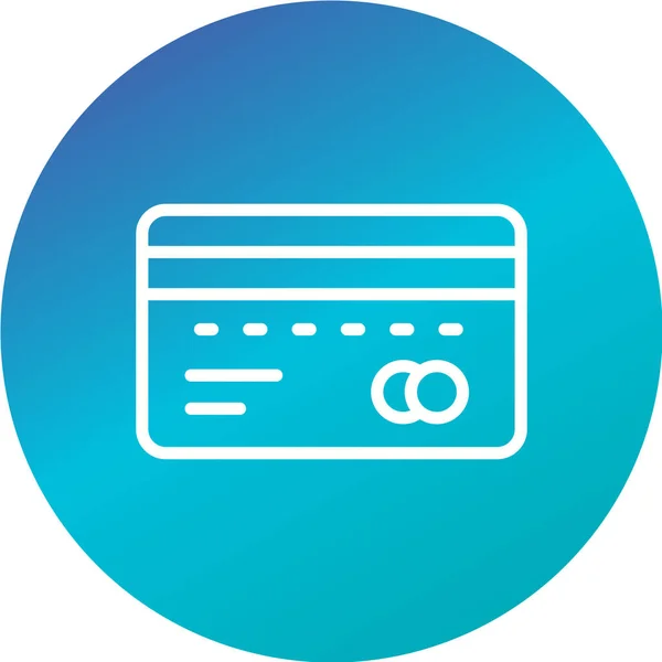 Ícone Cartão Crédito Ilustração Vetorial — Vetor de Stock