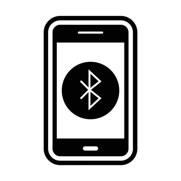 Значок Мобільного Додатка Bluetooth Стилі Моди Ізольований Фон — стоковий вектор