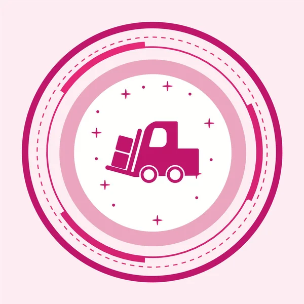 Vector Illustratie Van Levering Vrachtwagen Pictogram — Stockvector