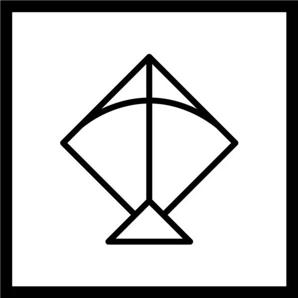 Ícone Simples Ilustração Vetorial Triângulo — Vetor de Stock