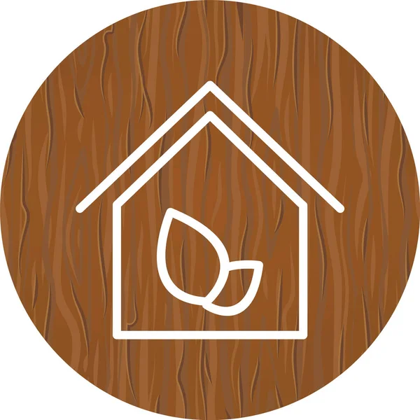 Eco House Icono Estilo Moda Aislado Backgroun — Vector de stock