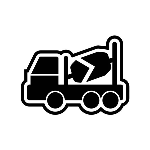 Ikona Linii Ciężarówki Ilustracja Wektor — Wektor stockowy