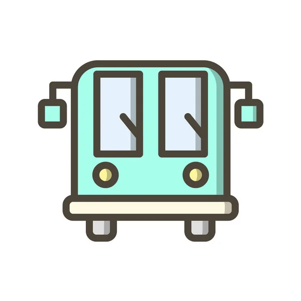 矢量插图 公共汽车 校车的简单图标 — 图库矢量图片