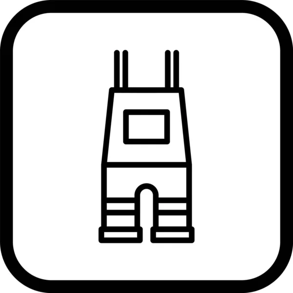 Dungarees Icon Trendy Style Vector Illustration — 스톡 벡터