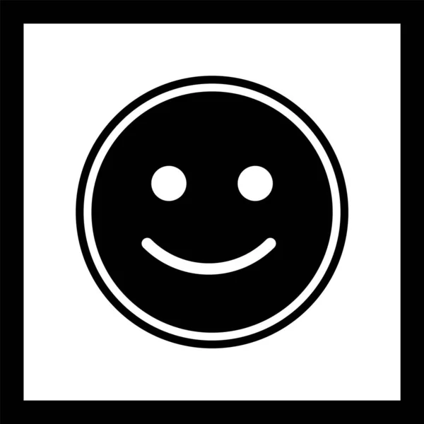 Happy Emoticon Icon Trendy Style Απομονωμένο Φόντο — Διανυσματικό Αρχείο