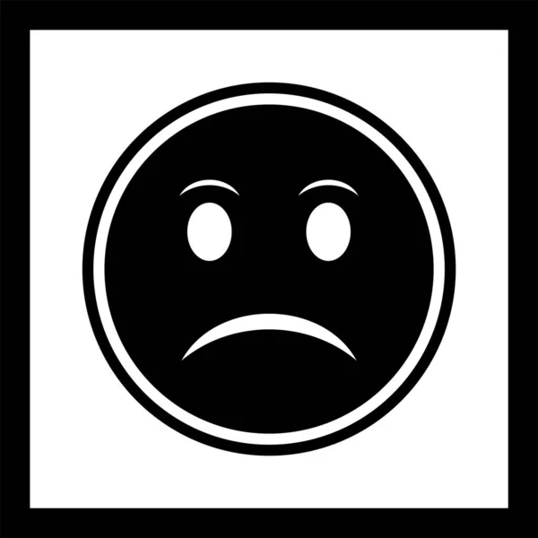 Ícone Emoji Irritado Estilo Moderno Isolado Fundo — Vetor de Stock