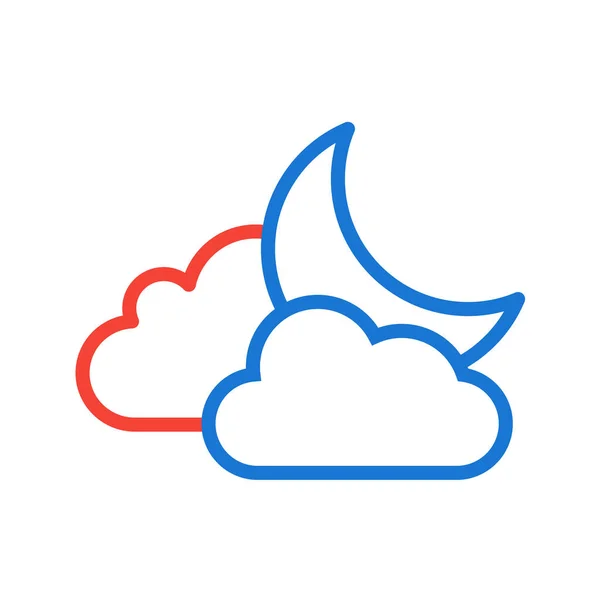 Icono Nube Estilo Negro Aislado Sobre Fondo Blanco Tiempo Símbolo — Vector de stock