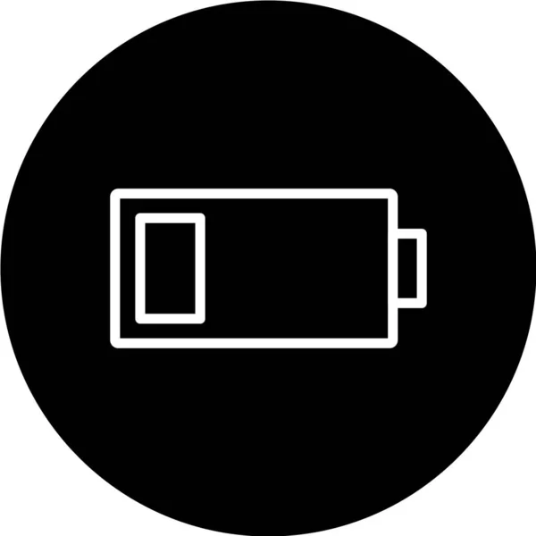 Ikona Baterii Ilustracja Wektora Płaski Styl Projektowania — Wektor stockowy