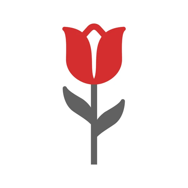 Icône Tulipe Dans Style Mode Fond Isolé — Image vectorielle