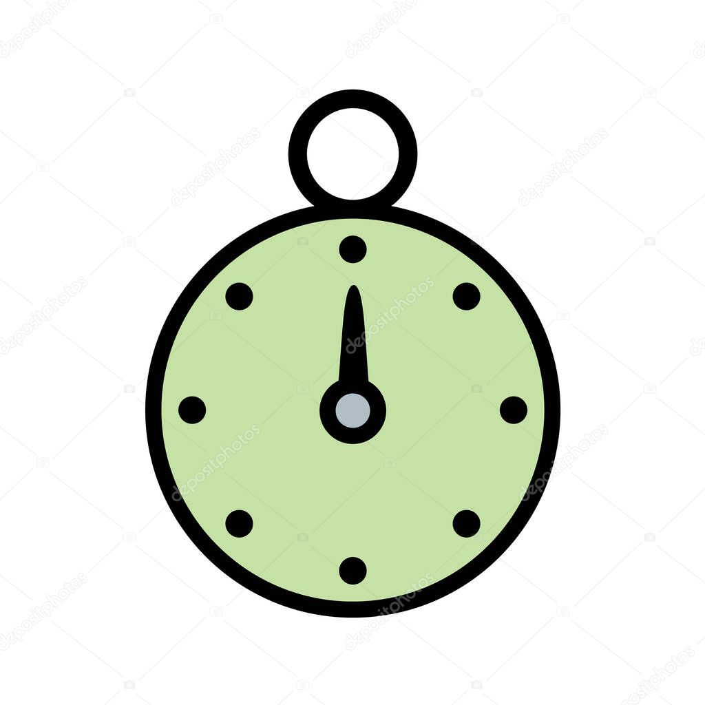 vector illustration of cartoon alarm clock