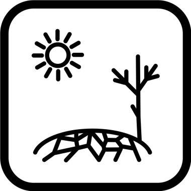 Bir çiçek simgesinin vektör illüstrasyonu