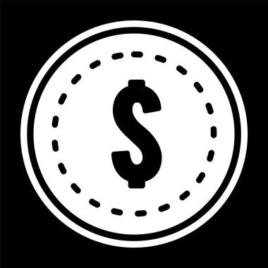 Dolar Sikkesi Simgesi Moda Biçimli İzole Arkaplan