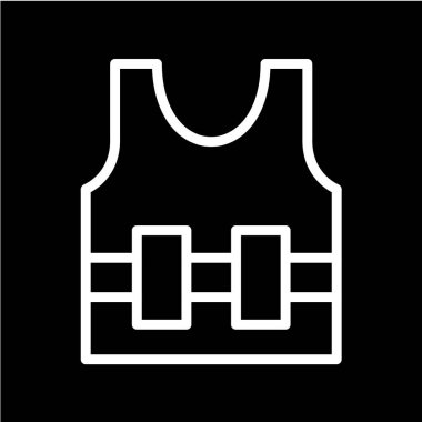 balıkçı ceketi simgesi, vektör illüstrasyonu