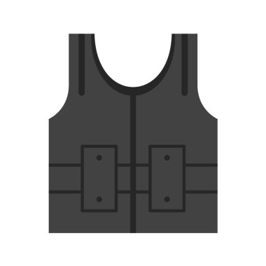 balıkçı ceketi simgesi, vektör illüstrasyonu