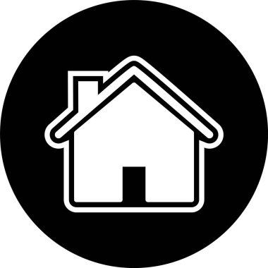 Moda Biçimli Ev Simgesi İzole Arkaplan