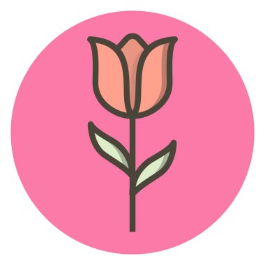  Lale Simgesi Moda Biçiminde İzole Arkaplan