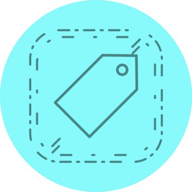 Moda Biçiminde Etiket Simgesi İzole Arkaplan