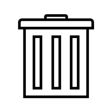 Çöp kutusu vektör çizgisi simgesi