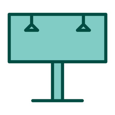 Billboard Simgesi Moda Biçiminde İzole Arkaplan 