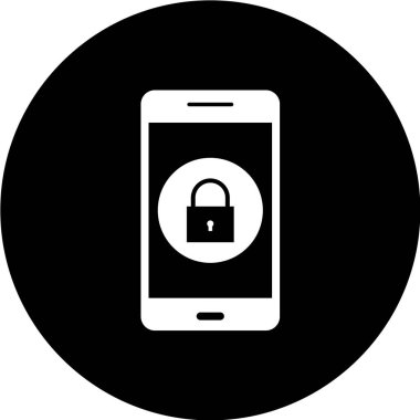 cep telefonu simgesi. Web için akıllı telefon vektör simgelerinin basit çizimi