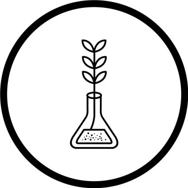 Laboratuvar test tübü simgesinin vektör illüstrasyonu