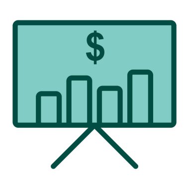  İş Planı Simgesi Moda Biçiminde İzole Arkaplan 